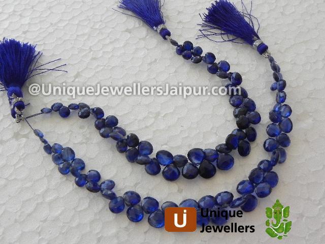 Kyanite Faceted Heart Beads